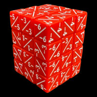 TDSO Opaque Red & White Negative Modifier 12mm 36 x D6 Dice Set