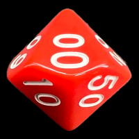 TDSO Opaque Red Percentile Dice
