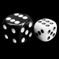TDSO Opaque White 12mm D6 Spot Dice