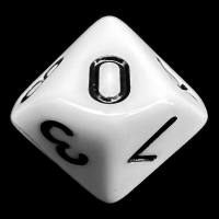 TDSO Opaque White D10 Dice