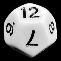 TDSO Opaque White D12 Dice
