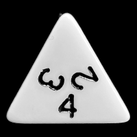 TDSO Opaque White D4 Dice