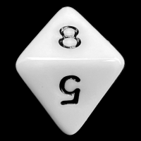 TDSO Opaque White D8 Dice