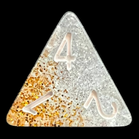 TDSO Particles Gold & Silver D4 Dice