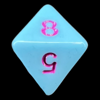 TDSO Pastel Opaque Blue & Purple D8 Dice