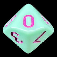 TDSO Pastel Opaque Mint & Purple D10 Dice
