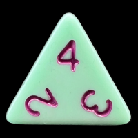 TDSO Pastel Opaque Mint & Purple D4 Dice