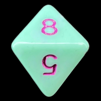 TDSO Pastel Opaque Mint & Purple D8 Dice