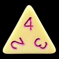 TDSO Pastel Opaque Yellow & Purple D4 Dice