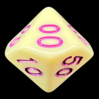 TDSO Pastel Opaque Yellow & Purple Percentile Dice