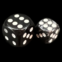 TDSO Pearl Black & White 12mm D6 Spot Dice