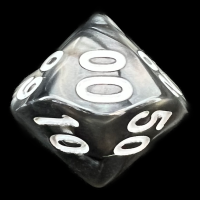 TDSO Pearl Black & White Percentile Dice
