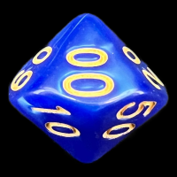 TDSO Pearl Blue & Gold Percentile Dice