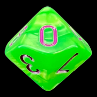 TDSO Pearl Bright Green & Purple D10 Dice