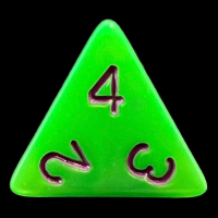 TDSO Pearl Bright Green & Purple D4 Dice