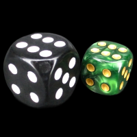 TDSO Pearl Green & Gold 12mm D6 Spot Dice