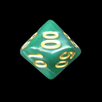 TDSO Pearl Green & Gold Percentile Dice
