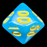 TDSO Pearl Light Blue & Yellow Percentile Dice