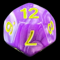 TDSO Pearl Light Purple & Green D12 Dice