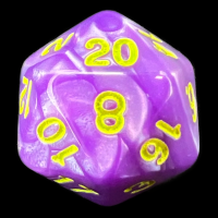 TDSO Pearl Light Purple & Green D20 Dice