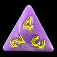 TDSO Pearl Light Purple & Green D4 Dice