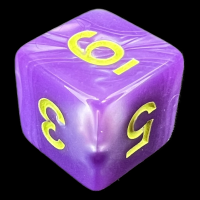 TDSO Pearl Light Purple & Green D6 Dice