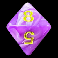 TDSO Pearl Light Purple & Green D8 Dice