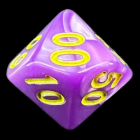 TDSO Pearl Light Purple & Green Percentile Dice