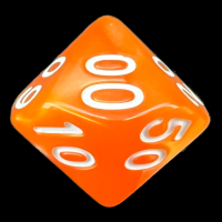 TDSO Pearl Orange & White Percentile Dice
