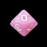TDSO Pearl Pink & White D10 Dice