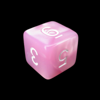 TDSO Pearl Pink & White D6 Dice