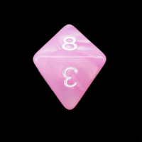 TDSO Pearl Pink & White D8 Dice