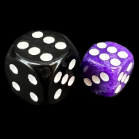TDSO Pearl Purple & White 12mm D6 Spot Dice