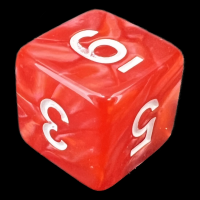 TDSO Pearl Red & White D6 Dice