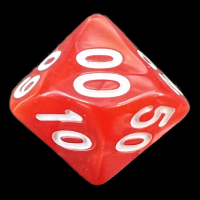 TDSO Pearl Red & White Percentile Dice