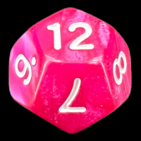 TDSO Pearl Rose & White D12 Dice