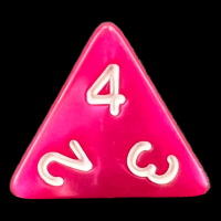 TDSO Pearl Rose & White D4 Dice