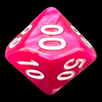 TDSO Pearl Rose & White Percentile Dice