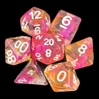 TDSO Pearl Swirl Flame 7 Dice Polyset