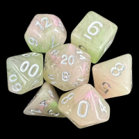 TDSO Pearl Swirl Lotus Pond 7 Dice Polyset LTD EDITION