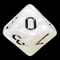 TDSO Pearl White & Black D10 Dice