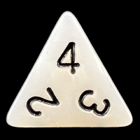 TDSO Pearl White & Black D4 Dice