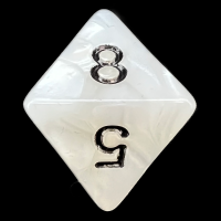 TDSO Pearl White & Black D8 Dice