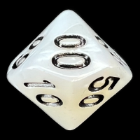 TDSO Pearl White & Black Percentile Dice