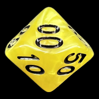TDSO Pearl Yellow & Black Percentile Dice