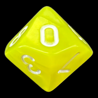 TDSO Pearl Yellow & White D10 Dice