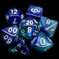 TDSO Photo Reactive Blue & Green 7 Dice Polyset