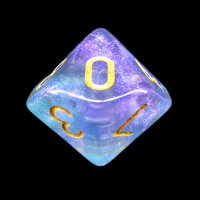 TDSO Photo Reactive Cyan & Purple D10 Dice
