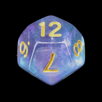 TDSO Photo Reactive Cyan & Purple D12 Dice