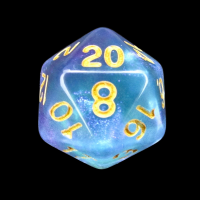 TDSO Photo Reactive Cyan & Purple D20 Dice